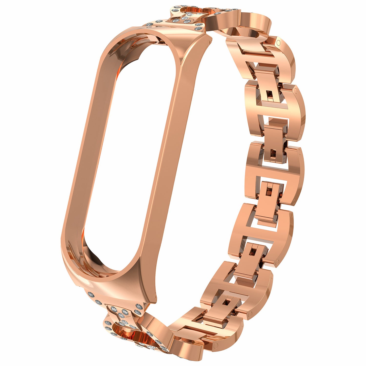 8-Shaped Design Bling Shiny Diamond Both Sides Jewelry Metal Strap for Xiaomi Mi Band 6 5 8-Shaped Design Bling Shiny Diamond Both Sides Jewelry Metal Strap for Xiaomi Mi Band 6 5